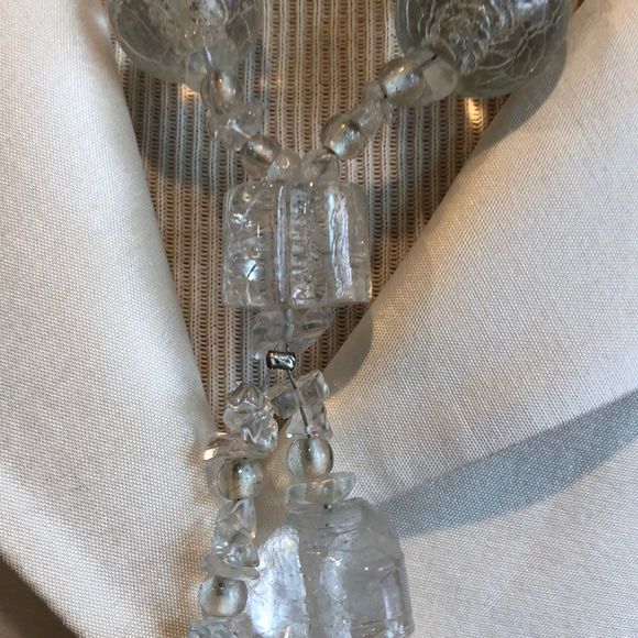 Real Glass Adjustable necklace clear glass - Picture 8 of 10